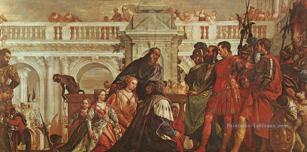 La famille de Darius avant Alexander Renaissance Paolo Veronese Peintures à l'huile